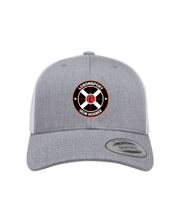Logansport Iron Horses Heather White hat front