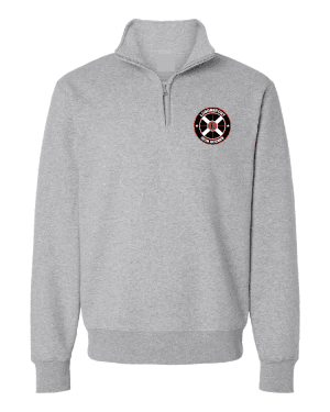 Logansport Iron Horses Half Zip Fleece Sweatshirt Athletic Heather