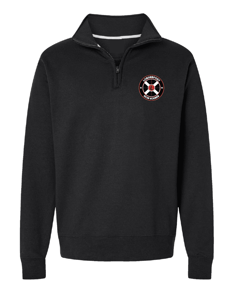 Logansport Iron Horses Half Zip Fleece Sweatshirt Black