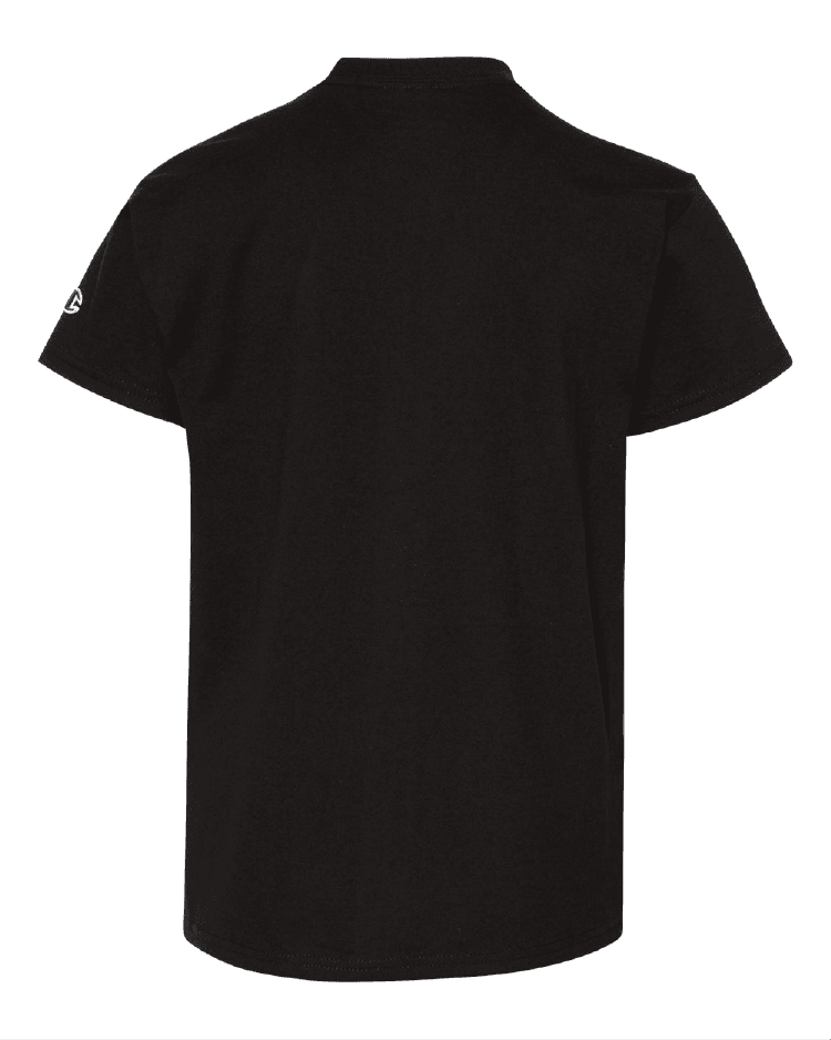Youth Logansport Iron Horses Wordmark Champion T-shirt black back