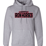 Logansport Iron Horses Champion Hoodie light steel front
