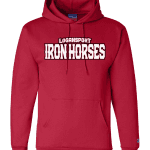 Logansport Iron Horses Champion Hoodie red front