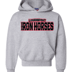Youth Logansport Iron Horses Champion Hoodie light steel front
