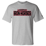 Logansport Iron Horses Wordmark Champion T-shirt light steel front